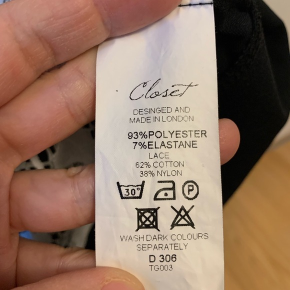 Closet black cocktail dress with lace trim - Picture 4 of 4